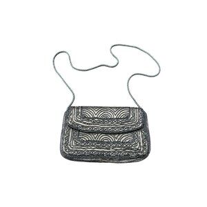 Vintage Aspects Snap Closure Satin Lined Beaded Evening Shoulder Bag Cocktail